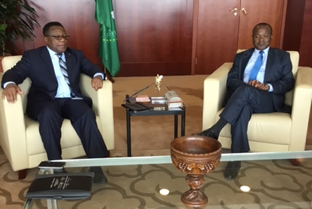 Prof. Emmanuel Nnadozie with H.E. Erastus Mwencha, Deputy Chairperson, AUC